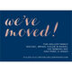 Navy We've Moved Foil Stamped Moving Announcements Image 4 of 5